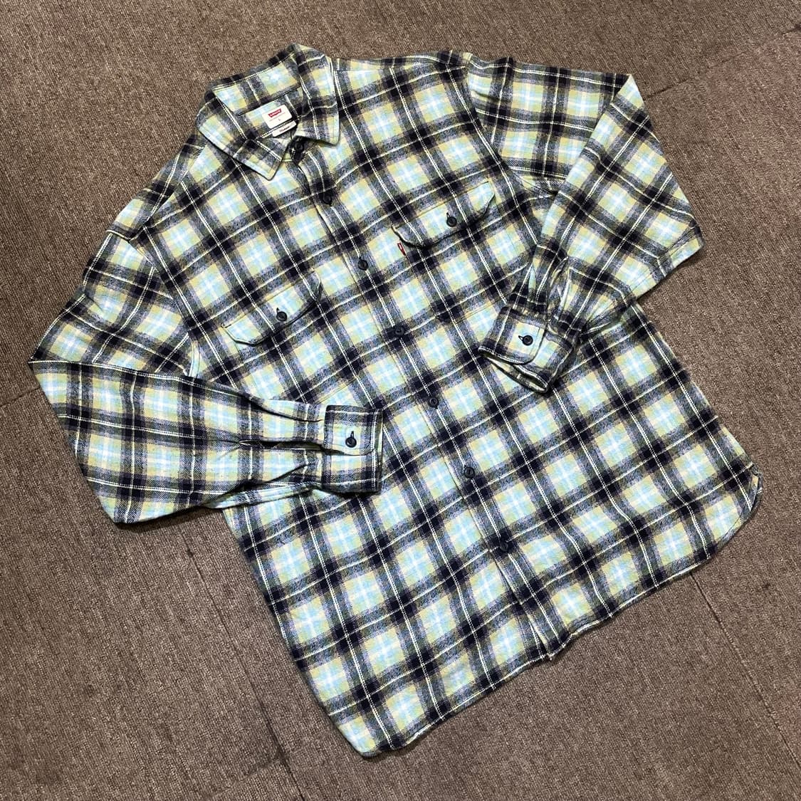 (L) Levi's 리바이스 플란넬 체크 셔츠 상품이미지1