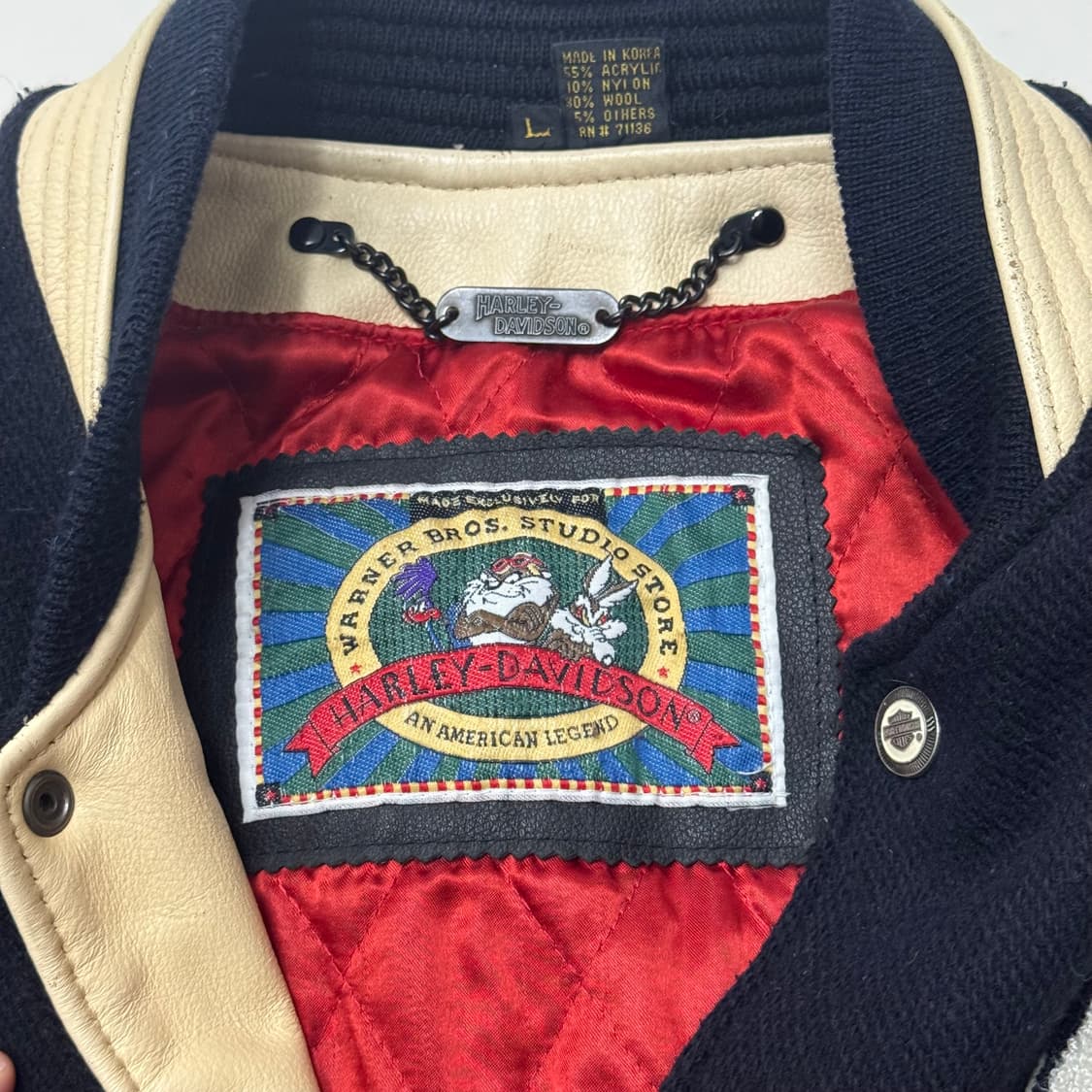 할리데이비슨 X 루니툰즈 바시티 자켓 L (105-110) 상품이미지5