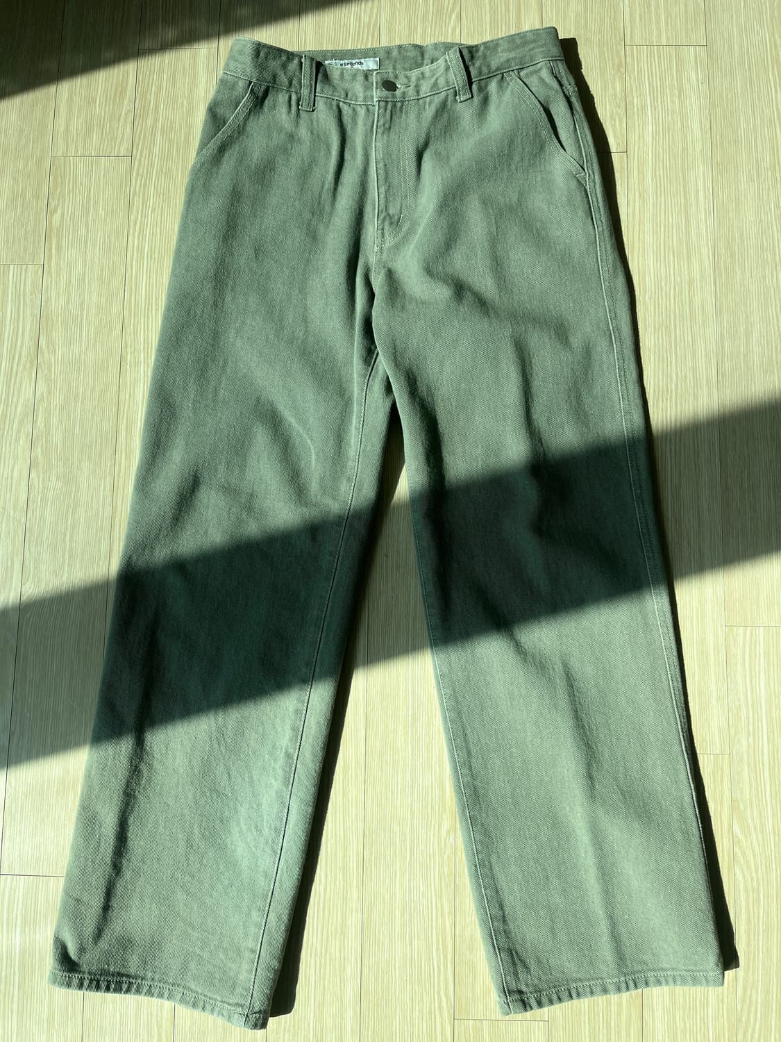 에잇세컨즈 카키 데님 와이드 팬츠 76 상품이미지1