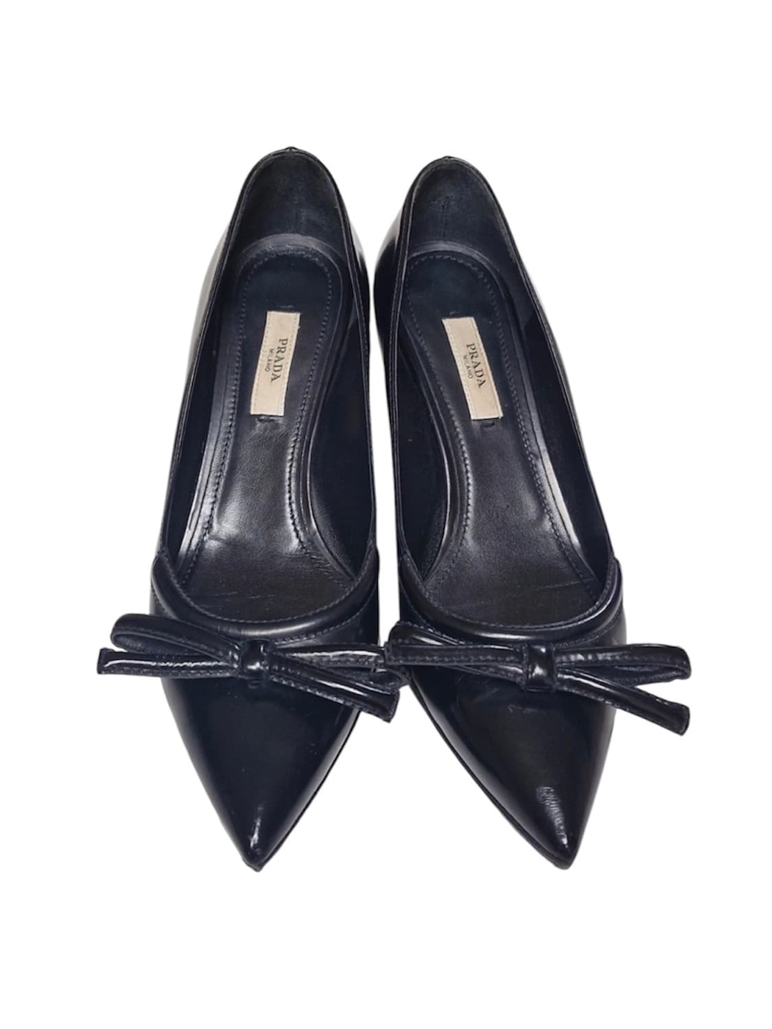 Prada 프라다 리본 블랙 펌프스 힐 구두  상품이미지1