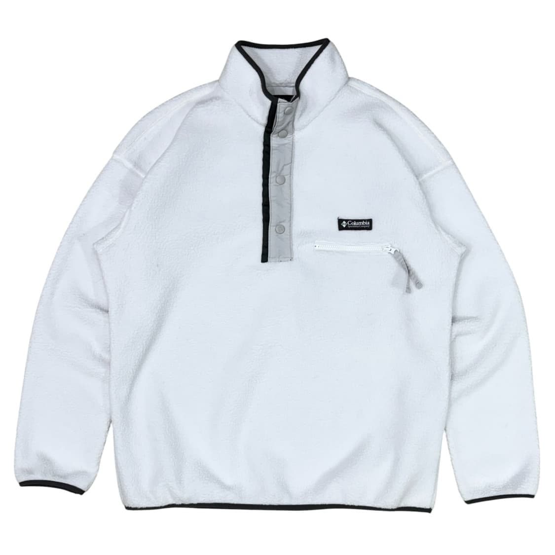 [L] Columbia 컬럼비아 헬베티아 화이트 후리스 풀오버 상품이미지3