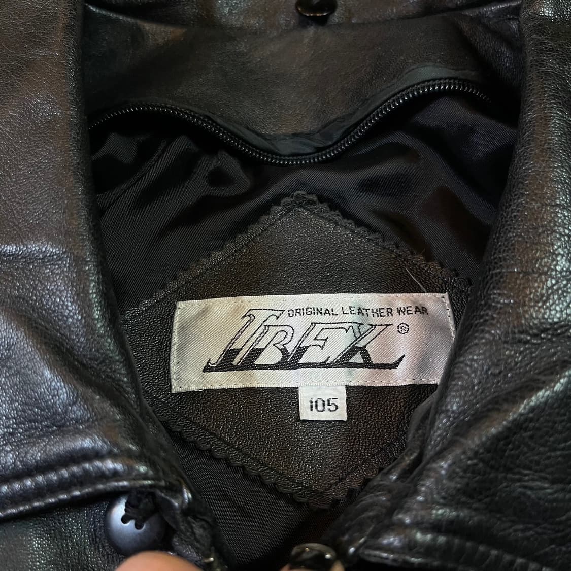 Vintage 빈티지 양가죽 커브드 라인 봄버자켓 상품이미지3