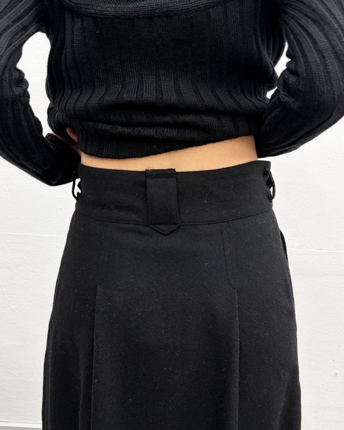 빈티지 랩 디테일 롱스커트 상품이미지6