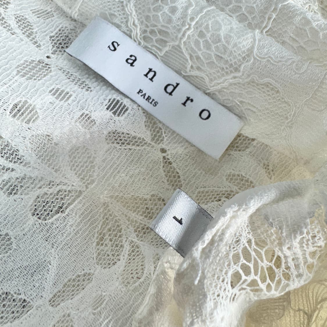 산드로 레이스 텍스처 블라우스 탑 상품이미지2