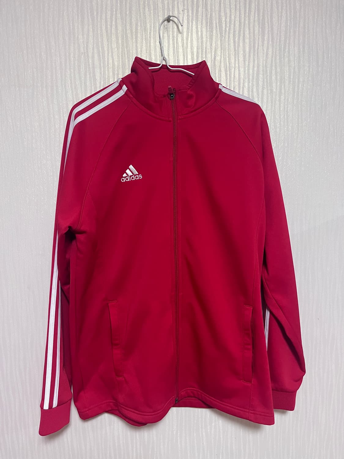 아디다스 레드 기모 져지 상품이미지1