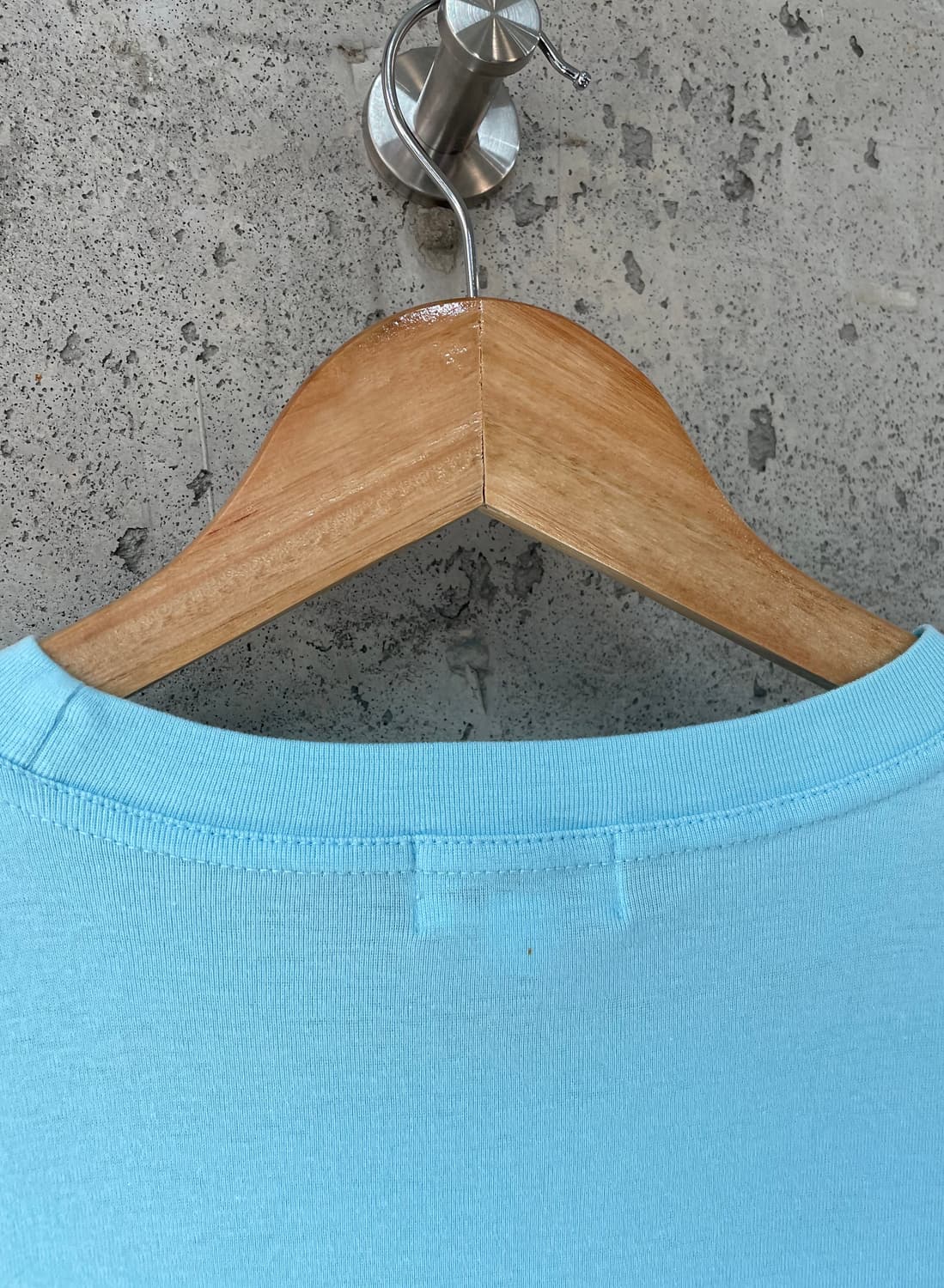 00s Courreges 꾸레쥬 스팽글 로고 탑 블루 상품이미지10