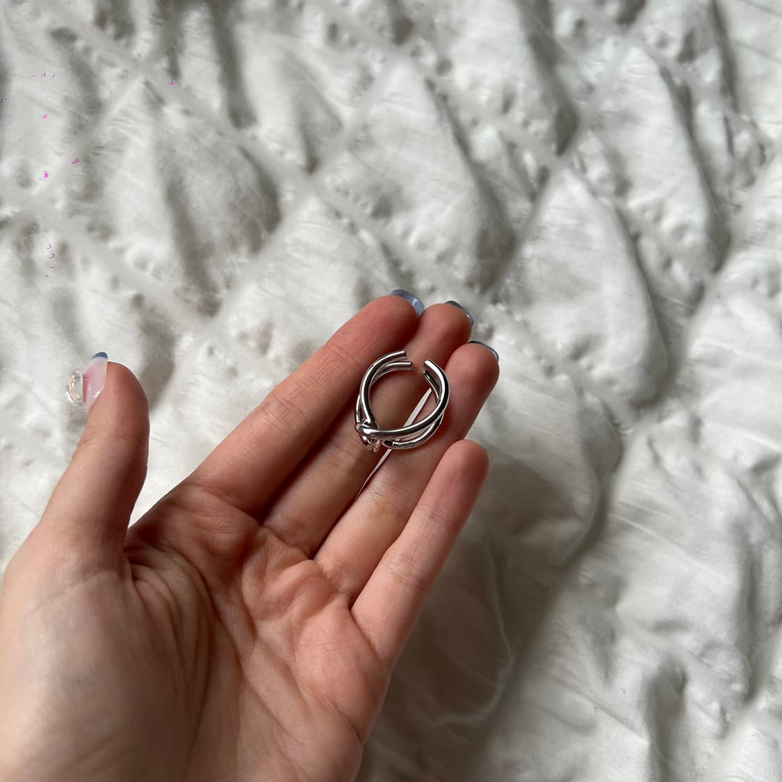 🖇 실버 루프 커브 반지 상품이미지3