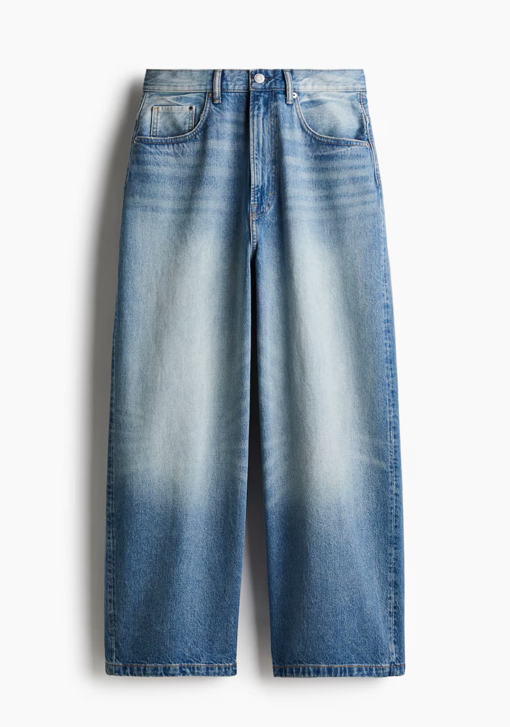 수퍼 배기 진 데님 블루 상품이미지1