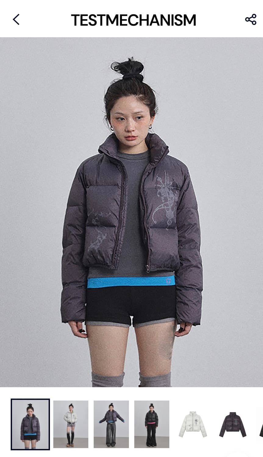 테스트메커니즘 아치하라 숏패딩 상품이미지2