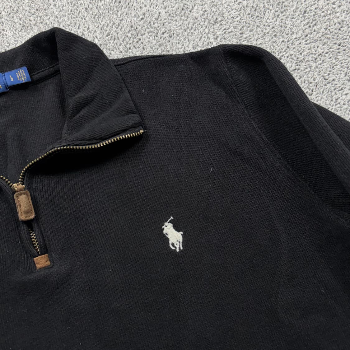 폴로 랄프로렌 블랙 포니 쿼터집업 니트 상품이미지3