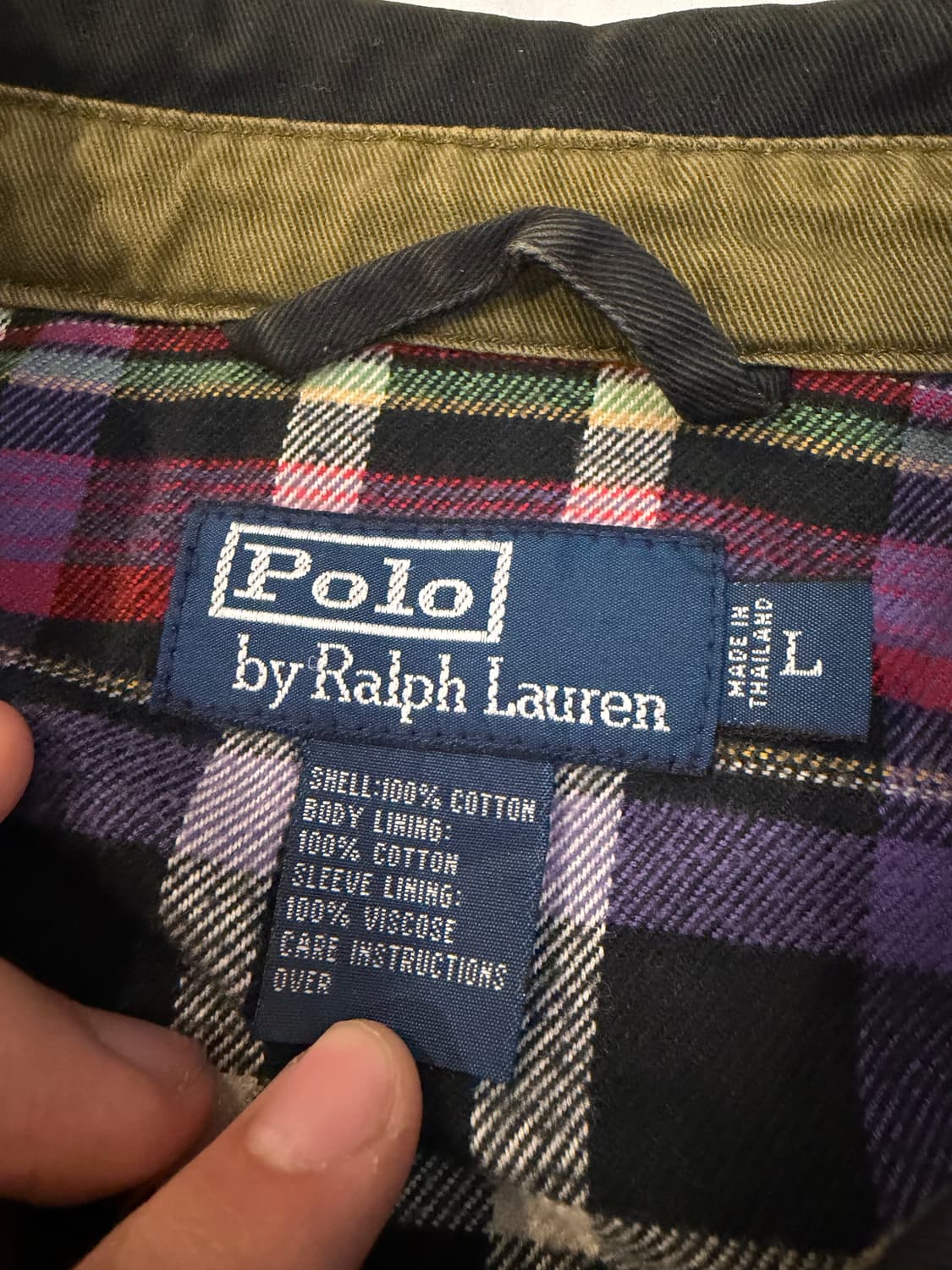 90s 폴로 랄프로렌 체크안감 베이포트 스윙탑 자켓 블랙 상품이미지6