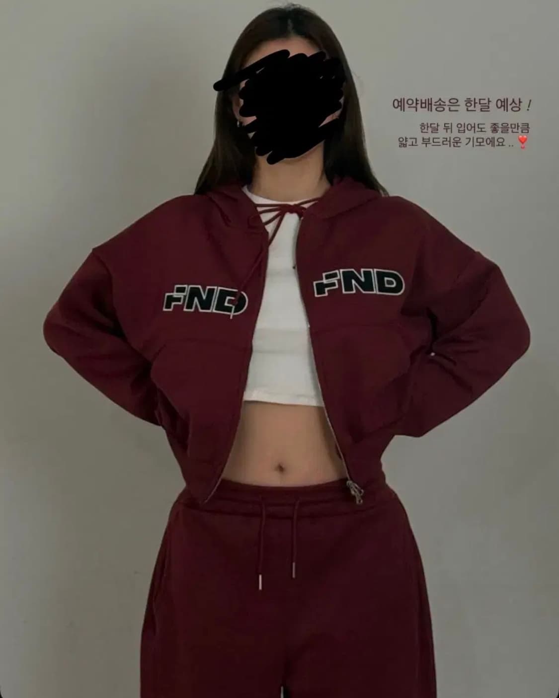 [새상품] fndfnd 픈드픈드 트레이닝 셋업 한정 추리닝 세트 와인 상품이미지3