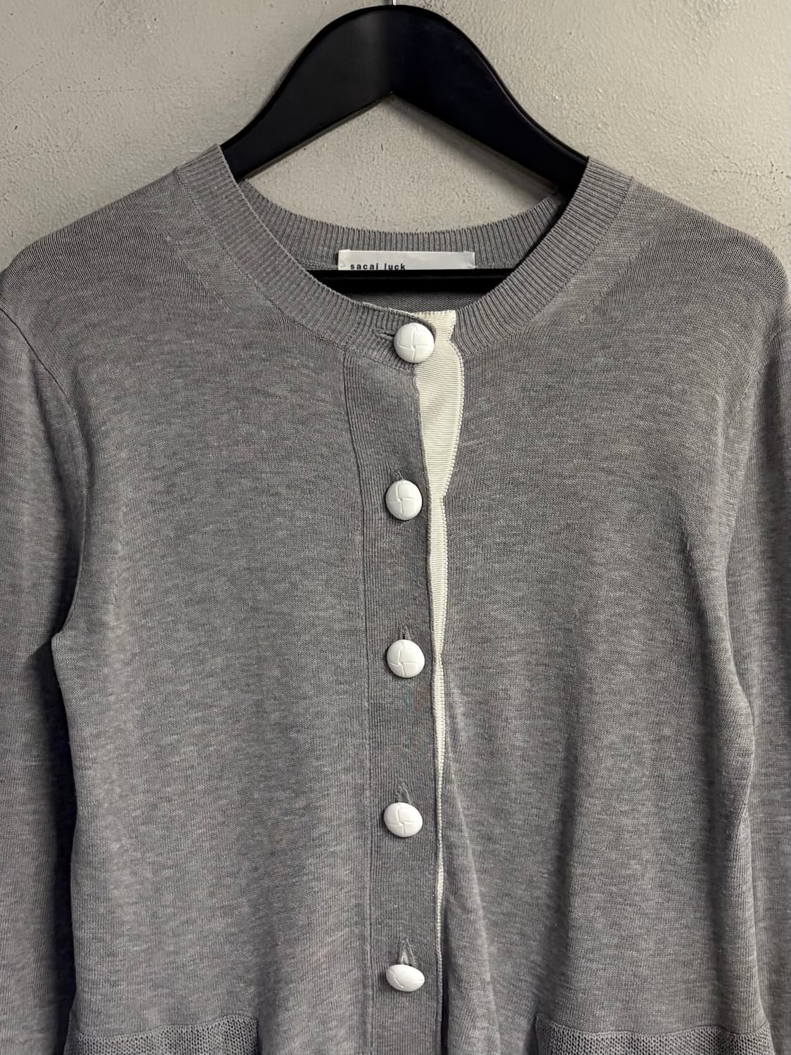 SACAI LUCK back panel cardigan grey 2 상품이미지2