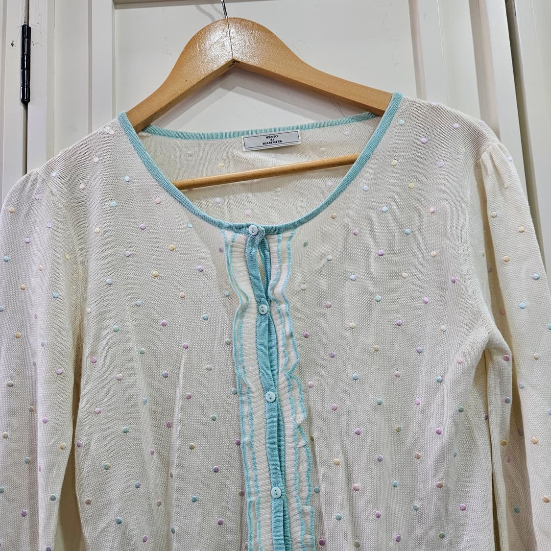 도트 니트 가디건 상품이미지3