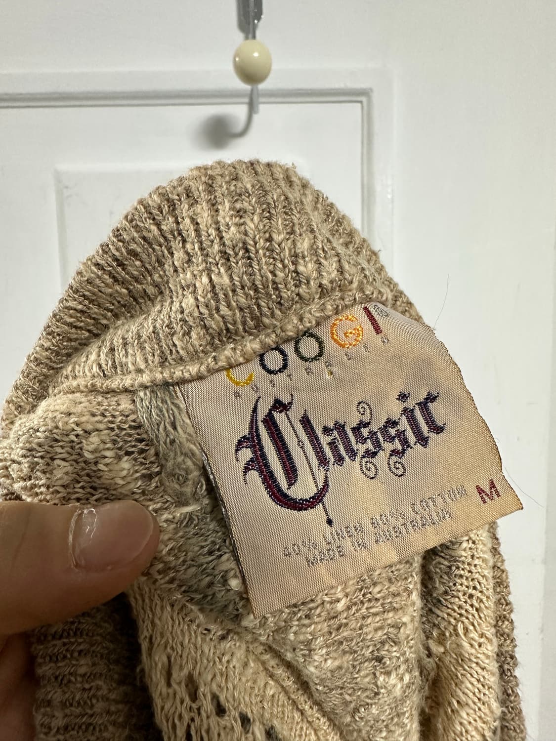 쿠지 케이블 니트 가디건 상품이미지3