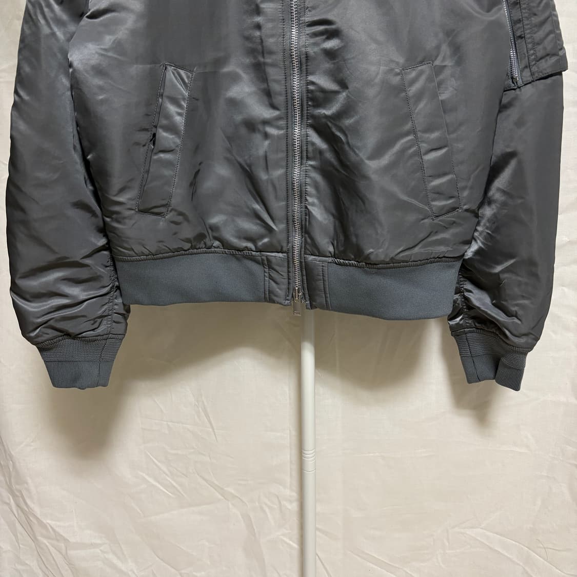 무탠다드 오버사이즈 MA1 보머 자켓 / 미디엄그레이, M 상품이미지3