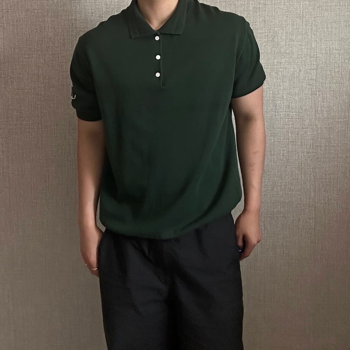 Guernsey Woollens 코튼 카라 반팔 니트 상품이미지5