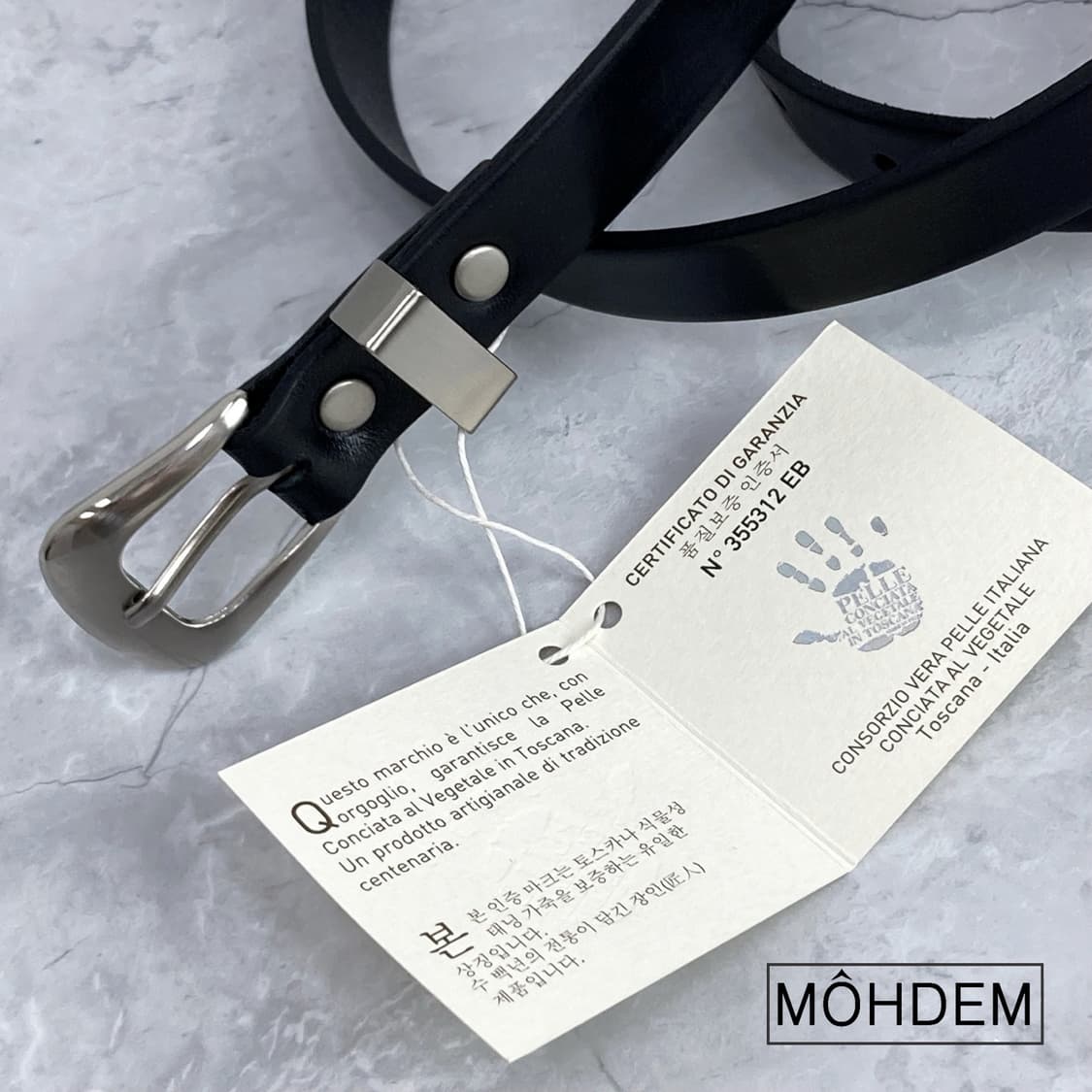 이태리 펠레 소가죽 웨스턴 벨트 20mm 상품이미지6
