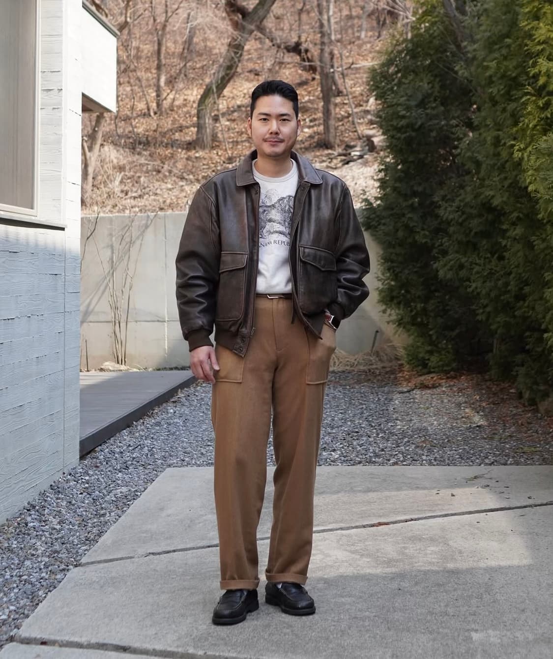 80s A2 John Ashford 레더 자켓 L 상품이미지10