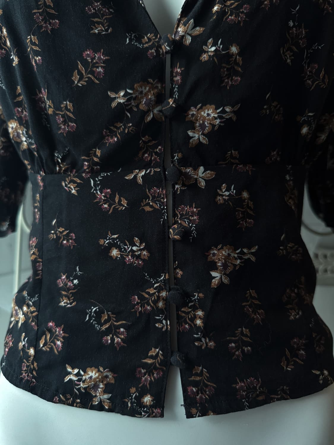 Puff Sleeve Flower Blouse 0117 상품이미지3