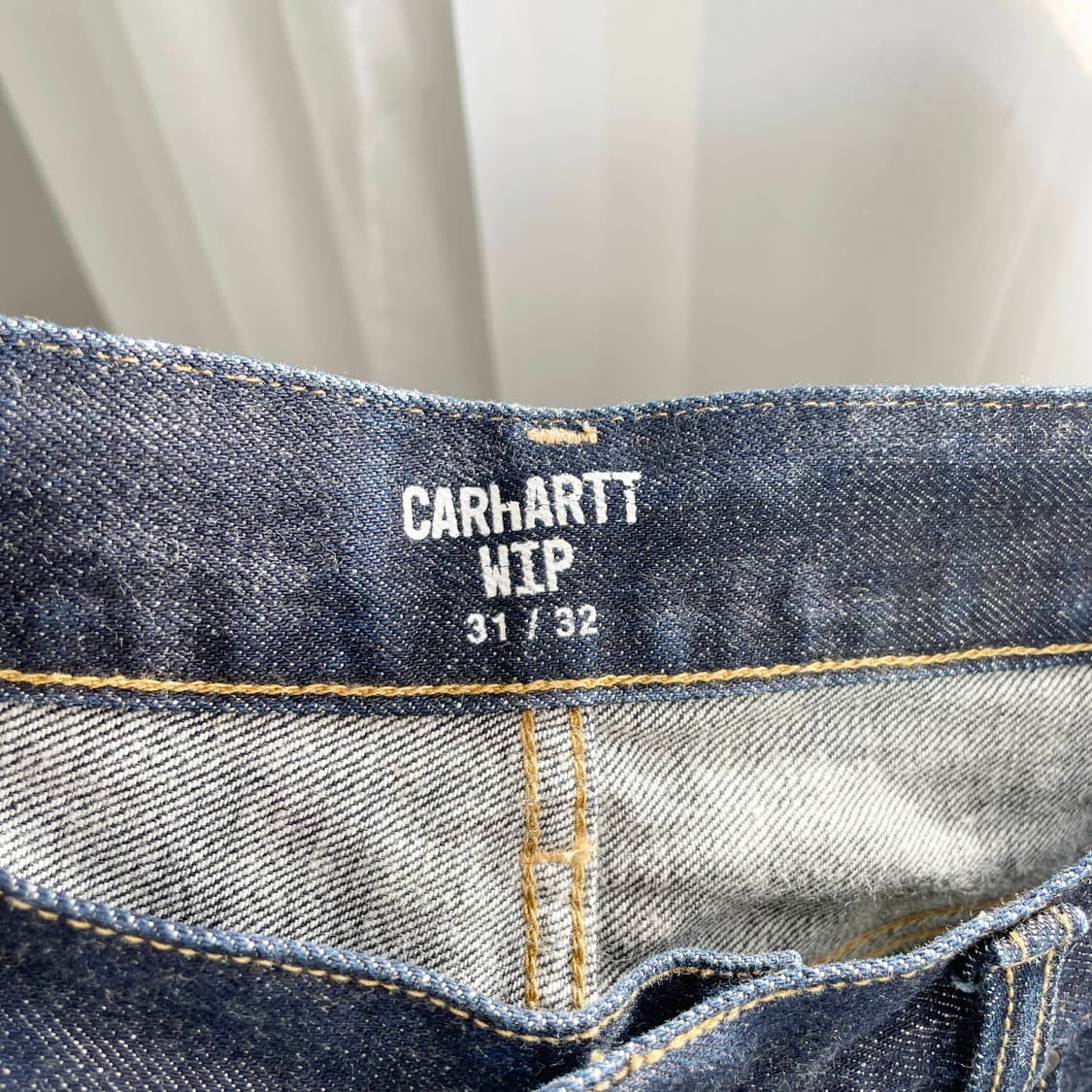 C1 칼하트 WIP 말로우 생지 데님 팬츠  33사이즈 상품이미지4