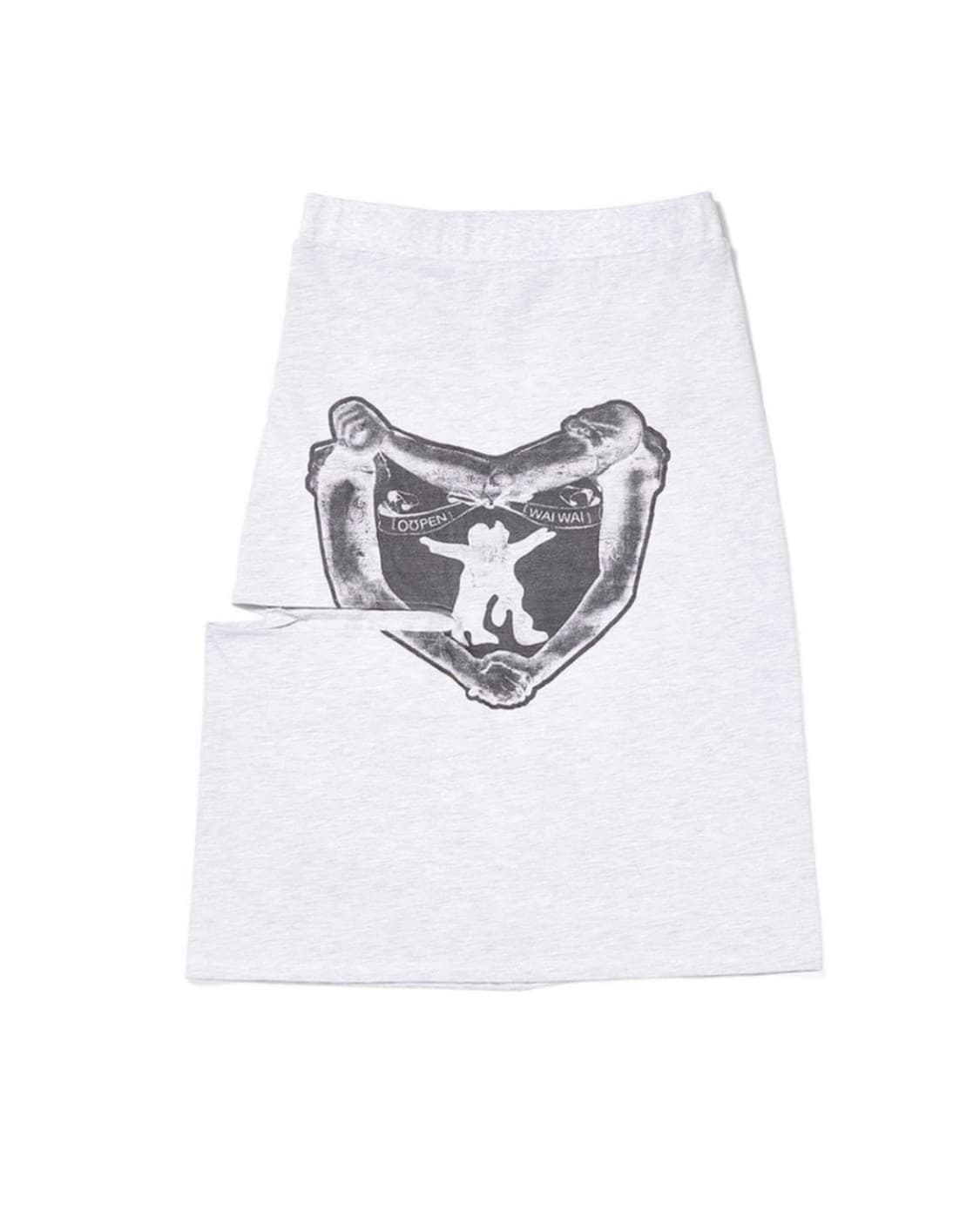 YY HUG&HEART CUTOUT SKIRT, GRAY 상품이미지1