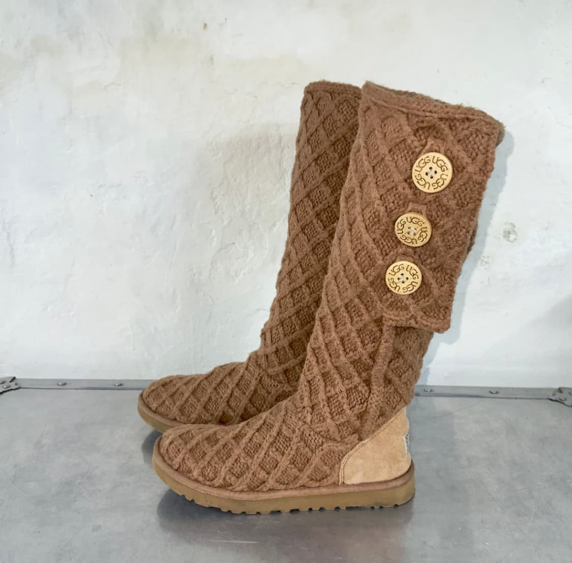 Ugg O0s 탄 니트 카디 부츠 상품이미지2