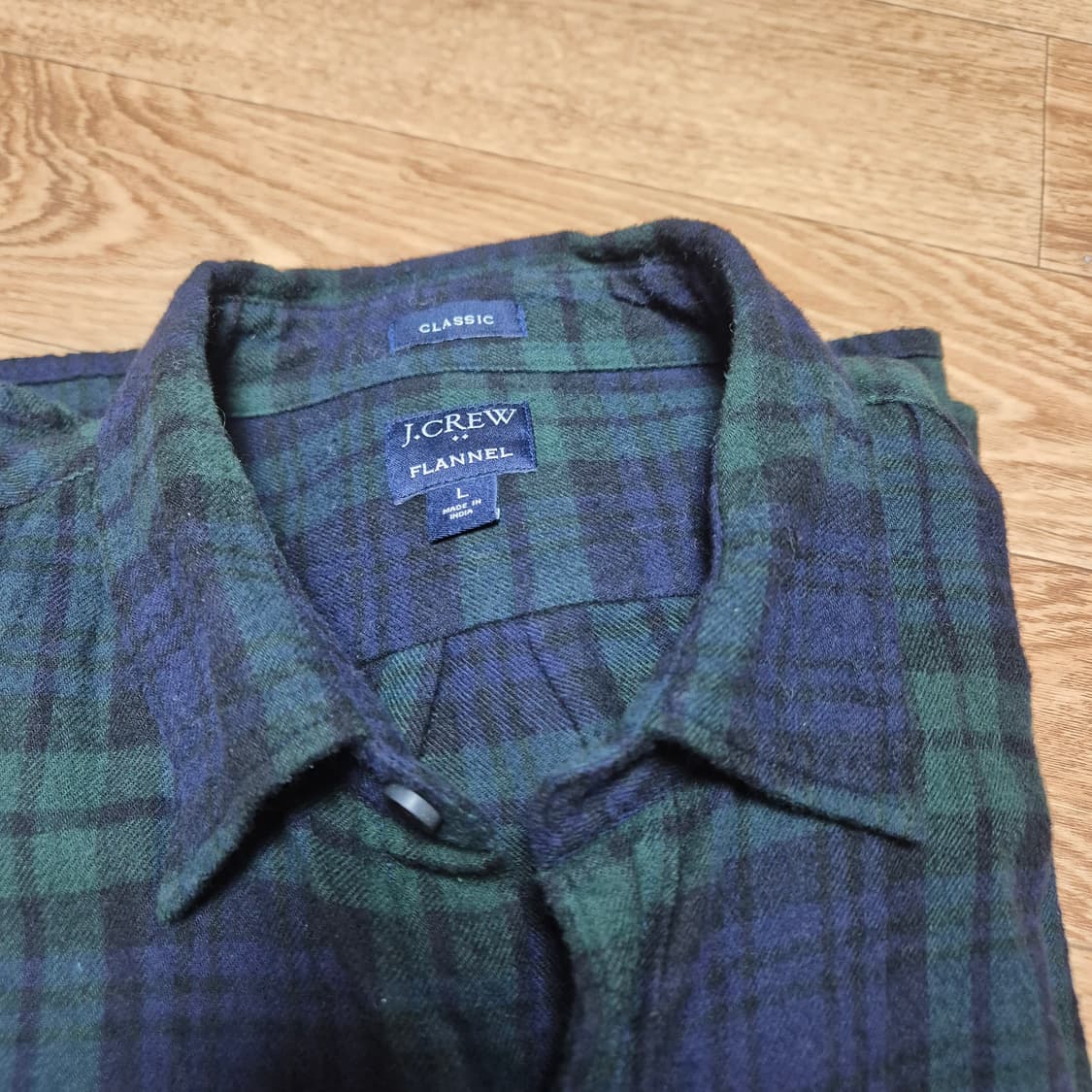 제이크루 블랙와치 플란넬 셔츠 L 상품이미지3