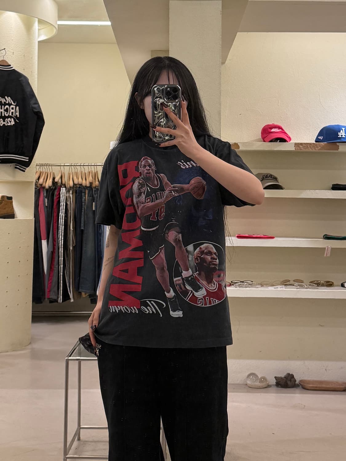 빈티지 데니스 로드맨 프린팅 반팔 티셔츠 U1506 상품이미지1