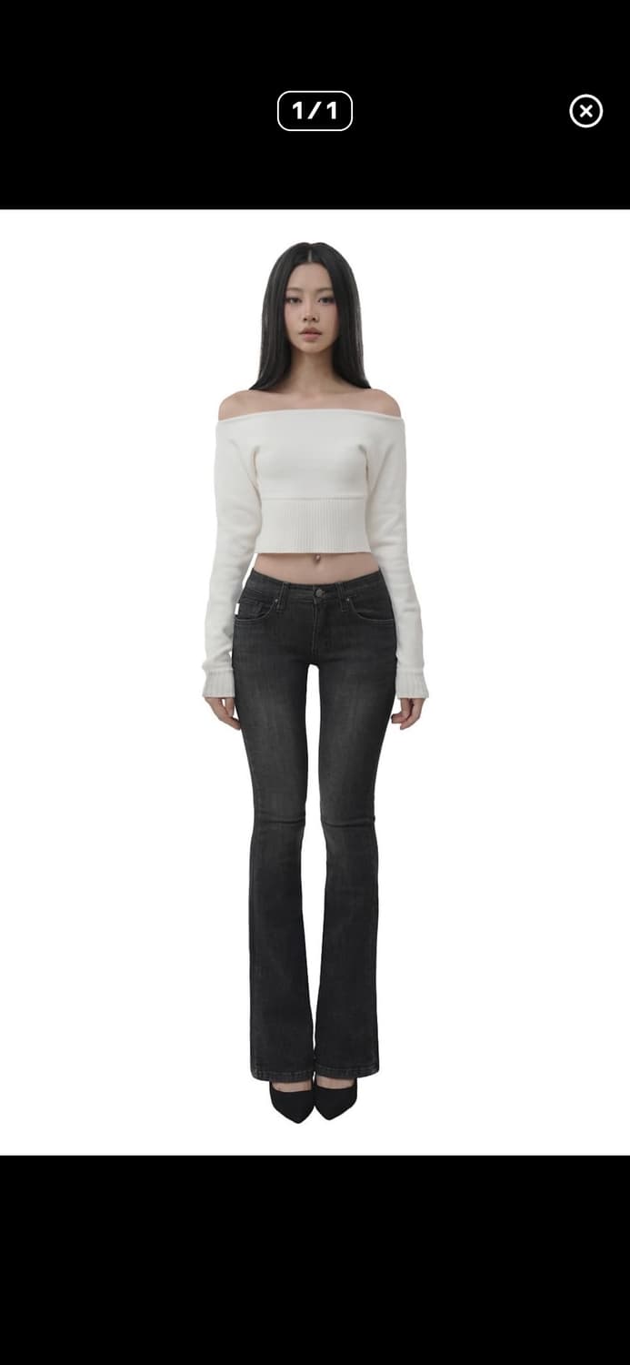 Kleesier Dark chocolate low rise jeans 상품이미지1