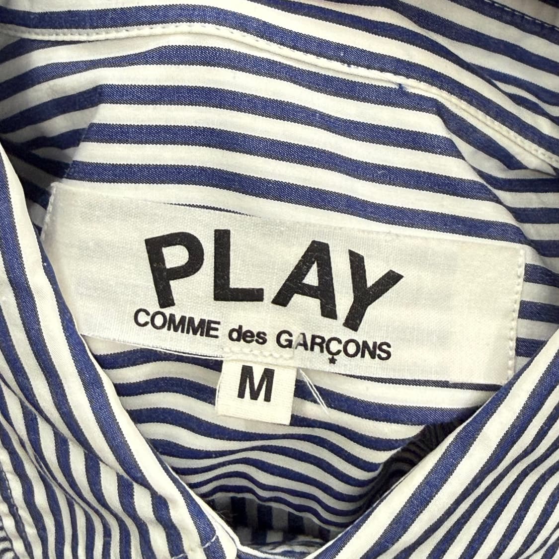 🫶🏻 꼼데가르송 Black 하트 와펜 스트라이프 셔츠 🫶🏻 상품이미지4