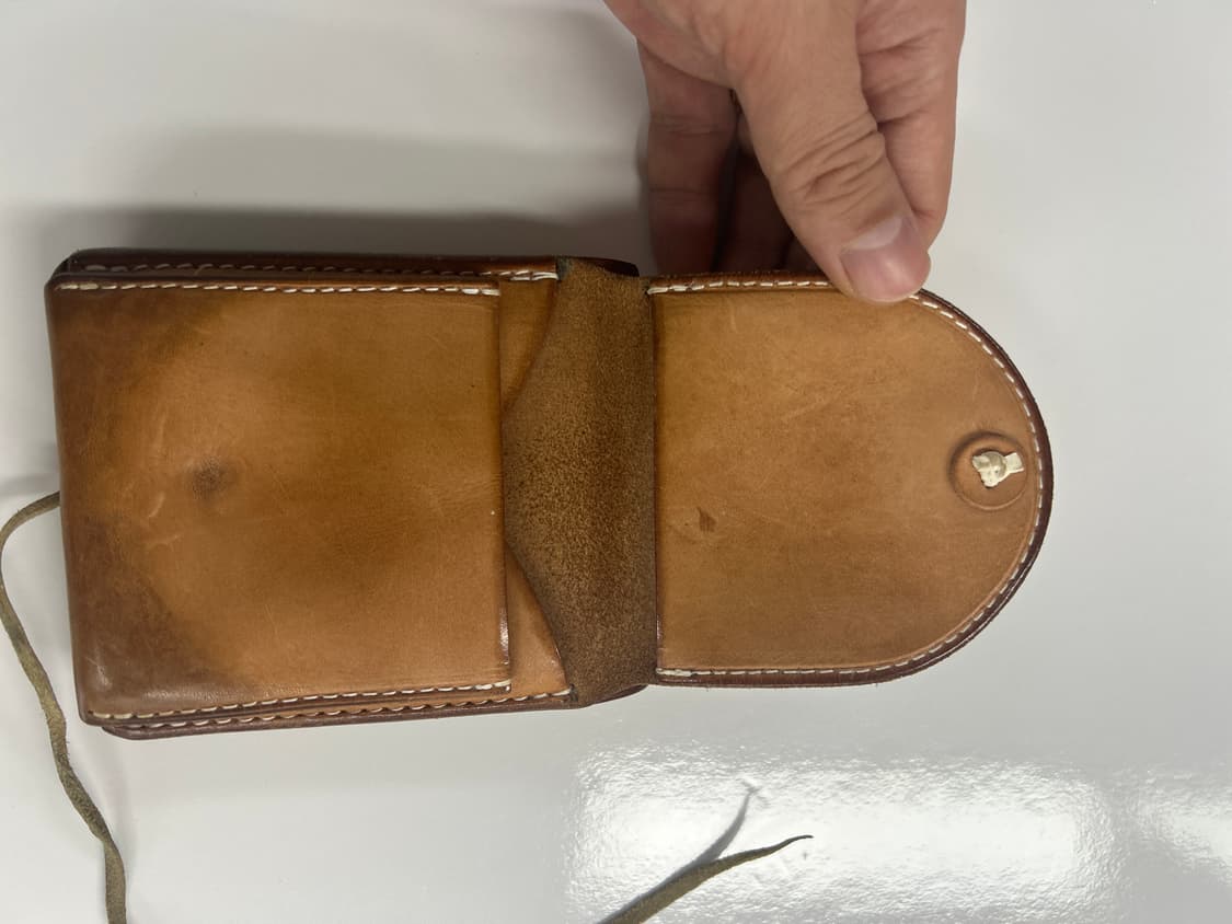 goros 고로스 새들레더 이글콘초 신형 라이트브라운 반지갑 상품이미지6