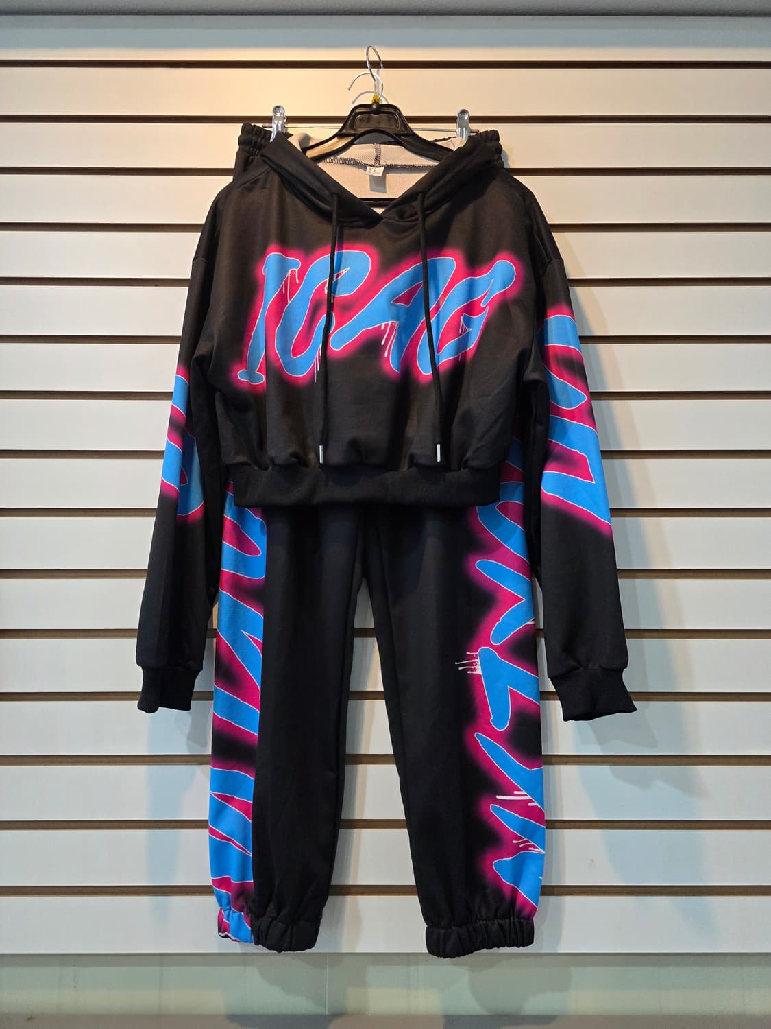 (여성) 페인팅 포인트 크롭 후드티 츄리닝 st 상품이미지2