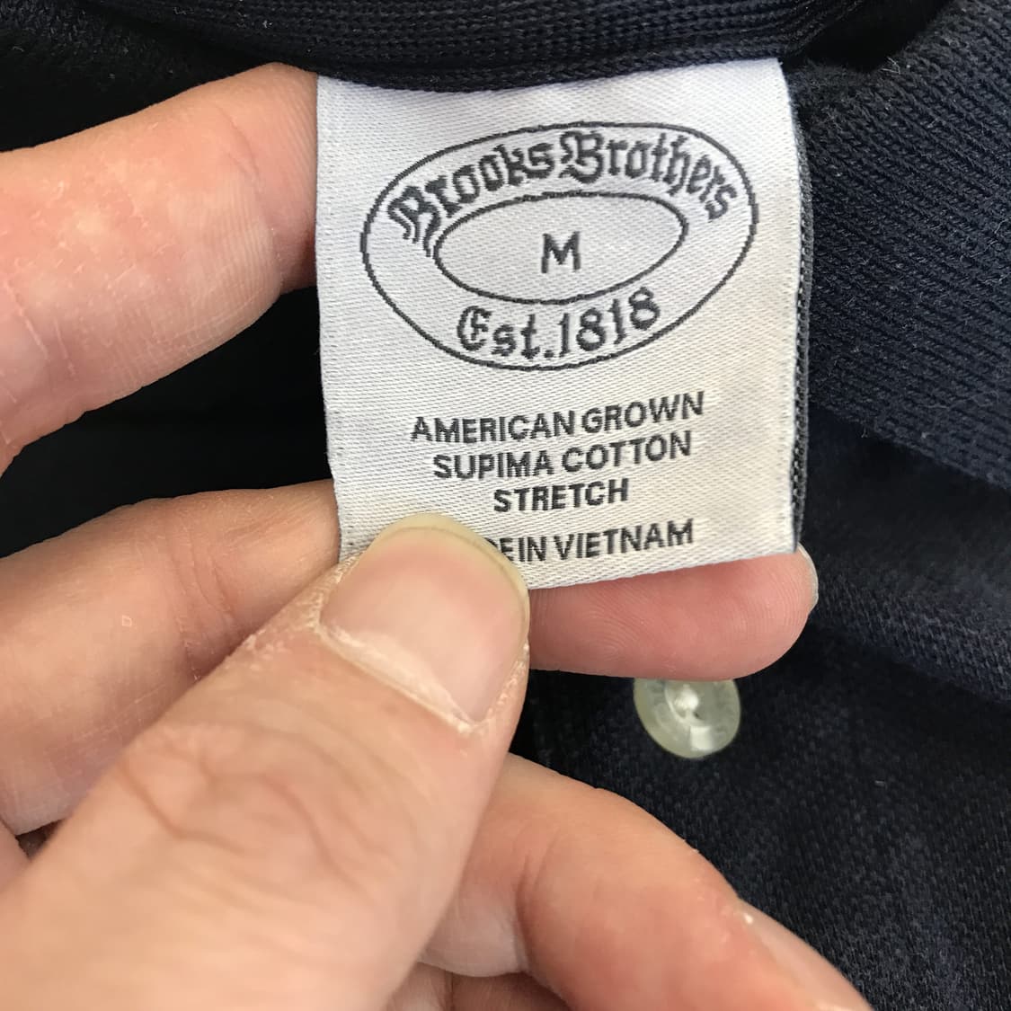 브룩스브라더스 수피마코튼 카라티 네이비 [M] 상품이미지4