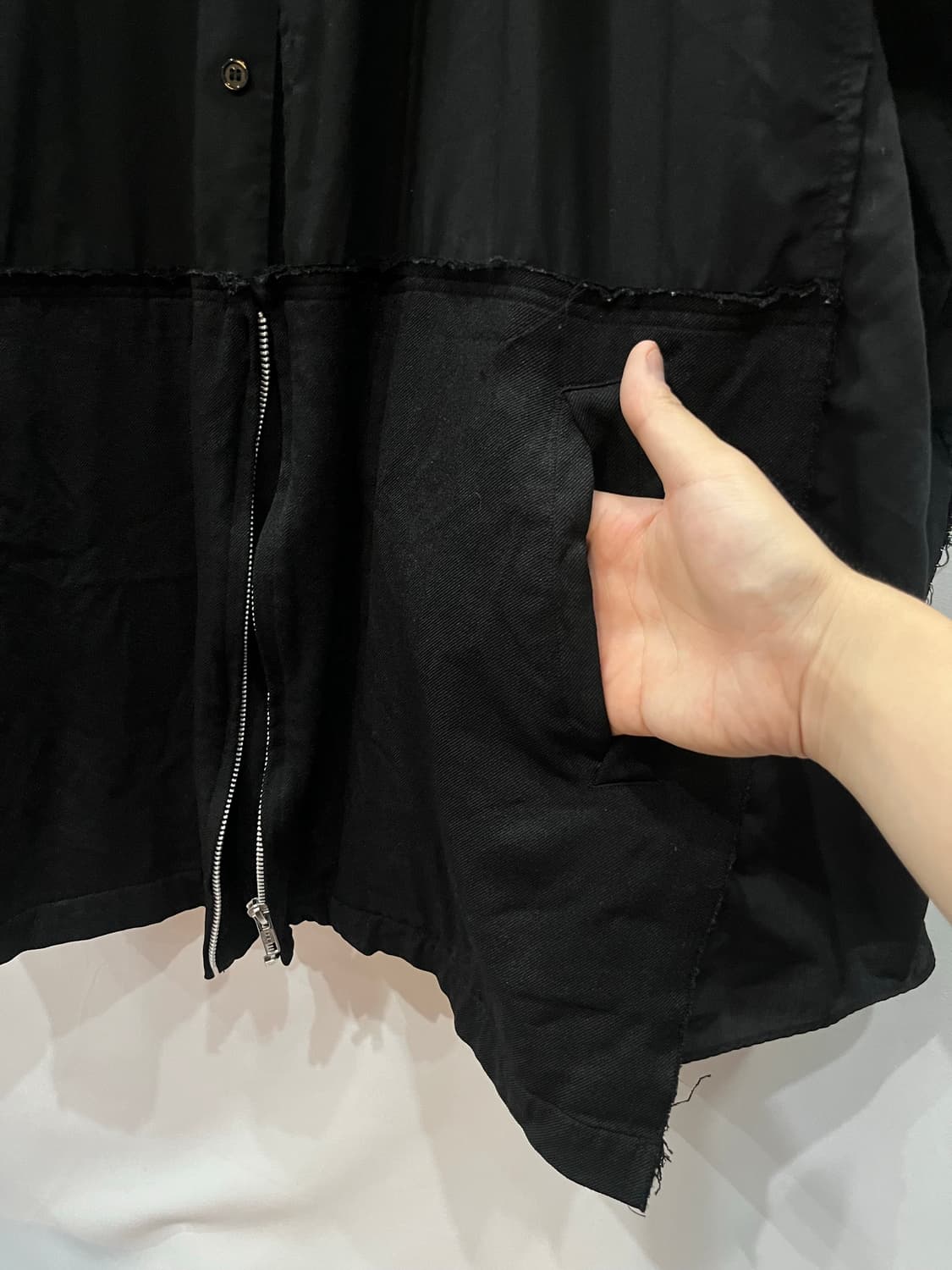 꼼데가르송 블랙 셔츠 트러커 집업 XXL 상품이미지5
