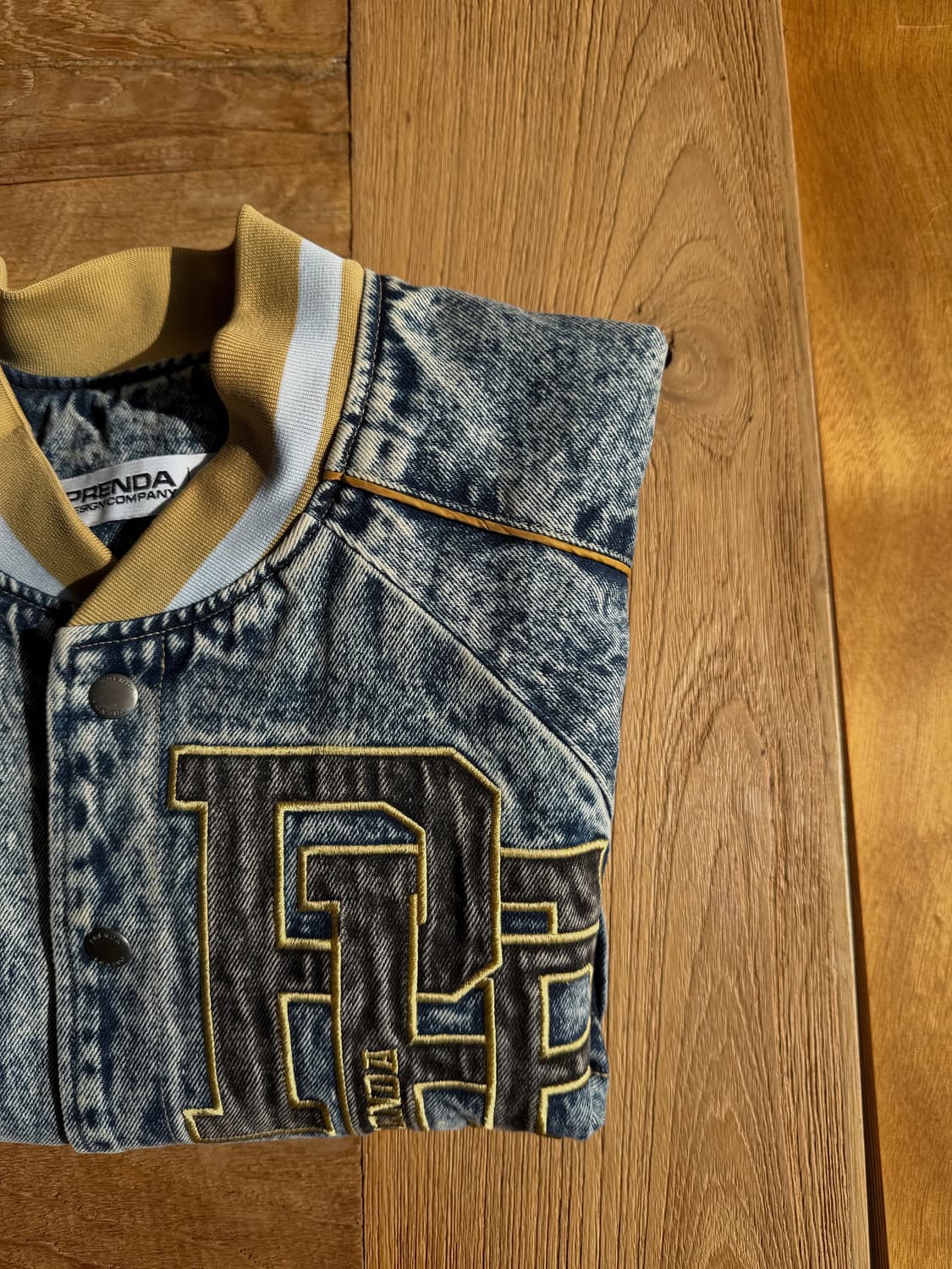 [프렌다] 바시티 데님 자켓 상품이미지2