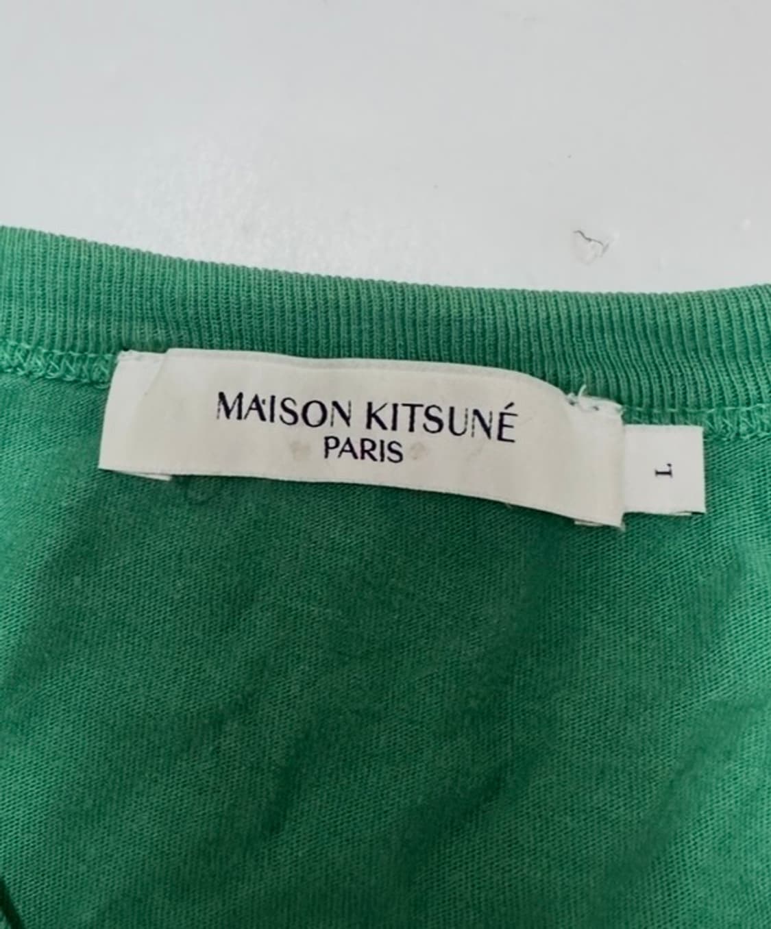 메종키츠네 폭스 긴팔 티셔츠 그린 상품이미지5