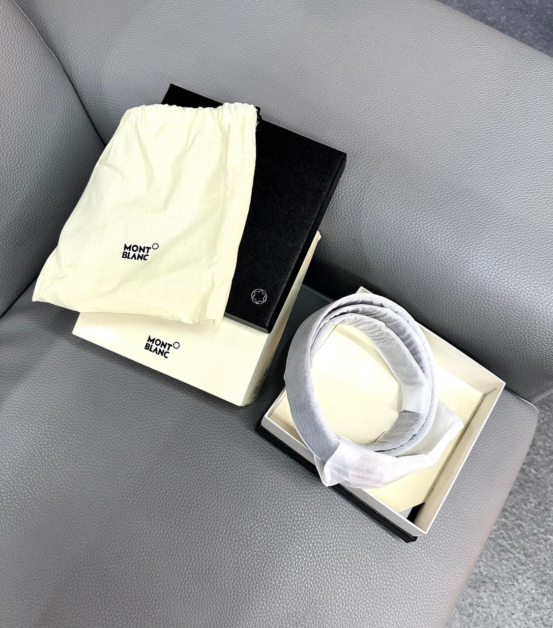 몽블랑 하정우 레더벨트 38157 (새상품) 상품이미지5