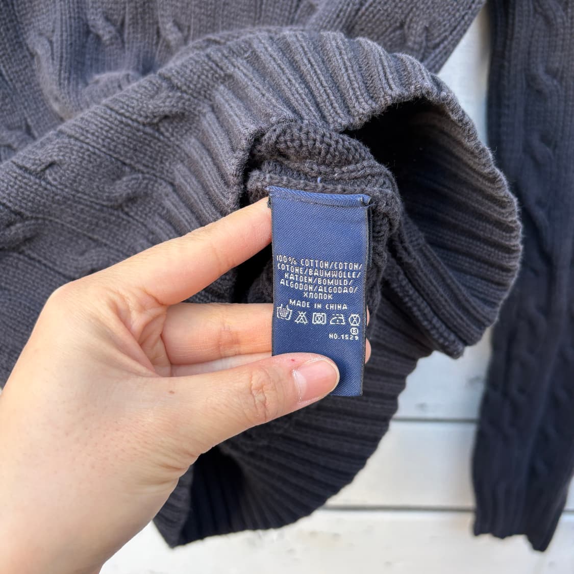 Polo 폴로 케이블 꽈배기 브이넥 니트 상품이미지6