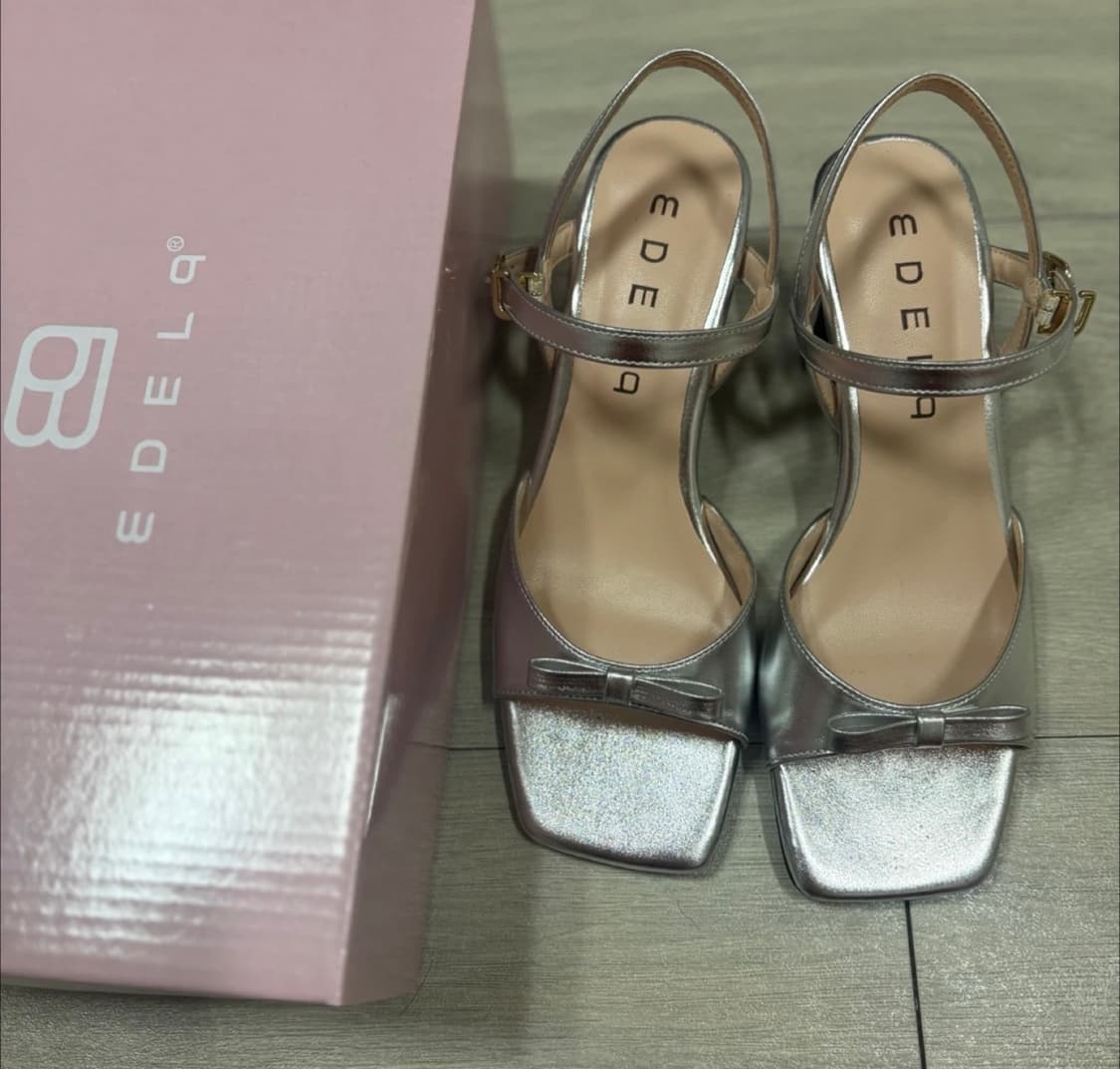 에델 리본 스트랩 샌들 실버 230사이즈 새상품 상품이미지7