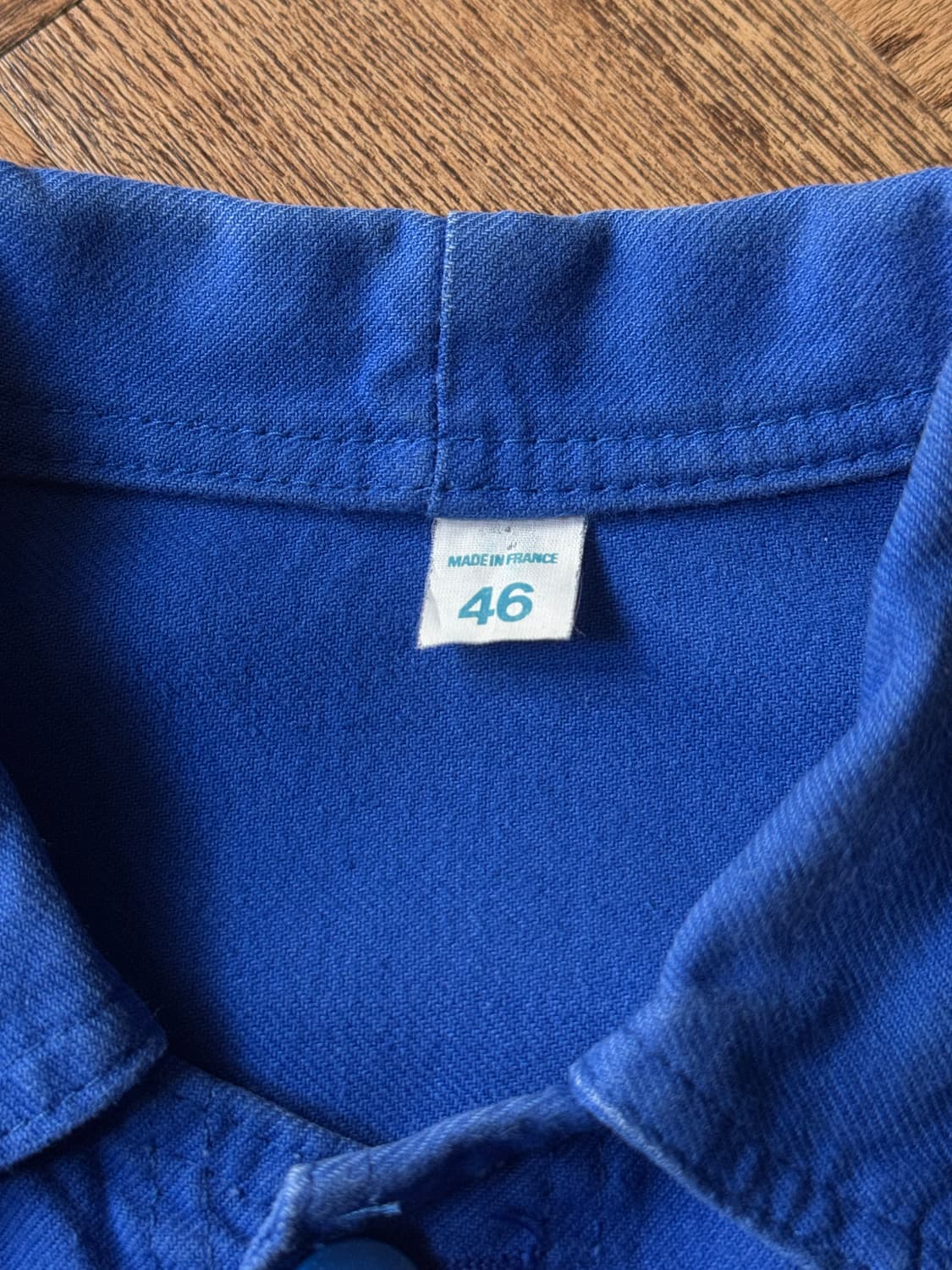 [M]Made in France 빈티지 3포켓 잉크블루 프렌치 워크 자켓 상품이미지2