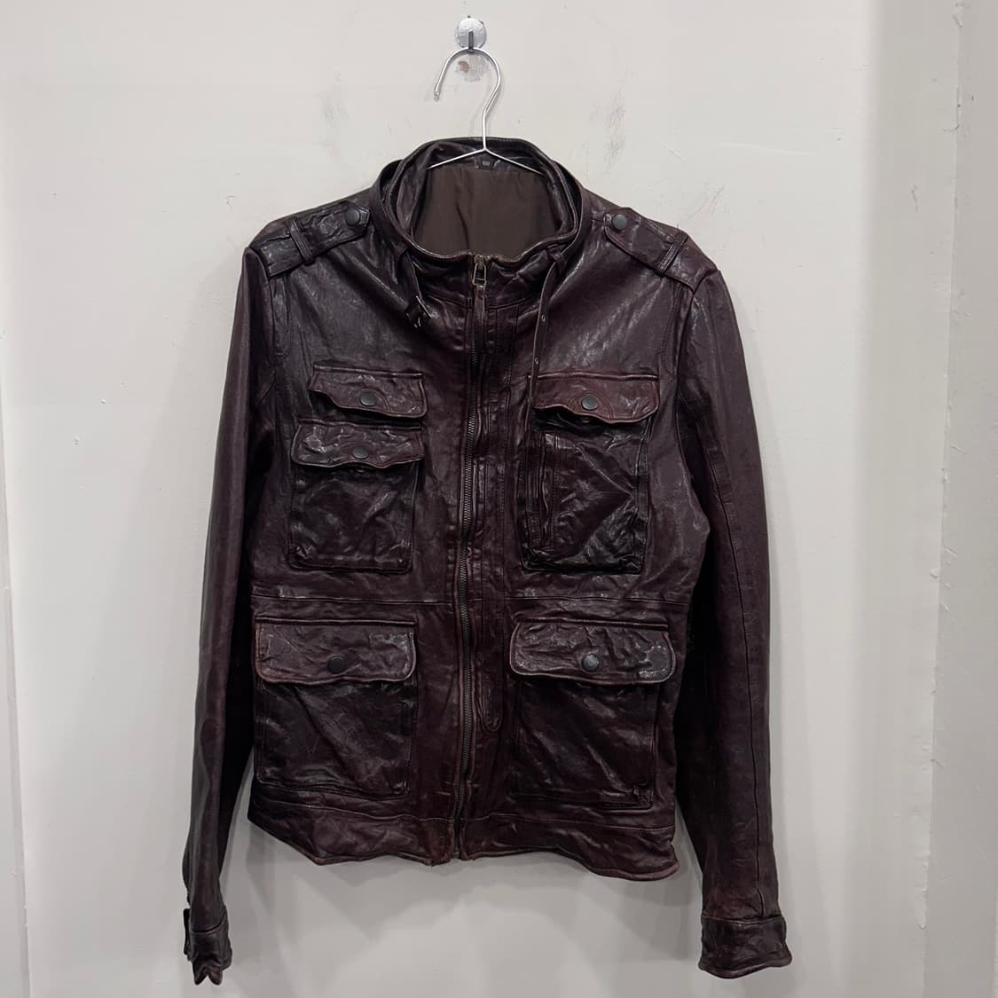 핸드메이드 빈티지 램스킨 레더 라이더자켓 상품이미지2