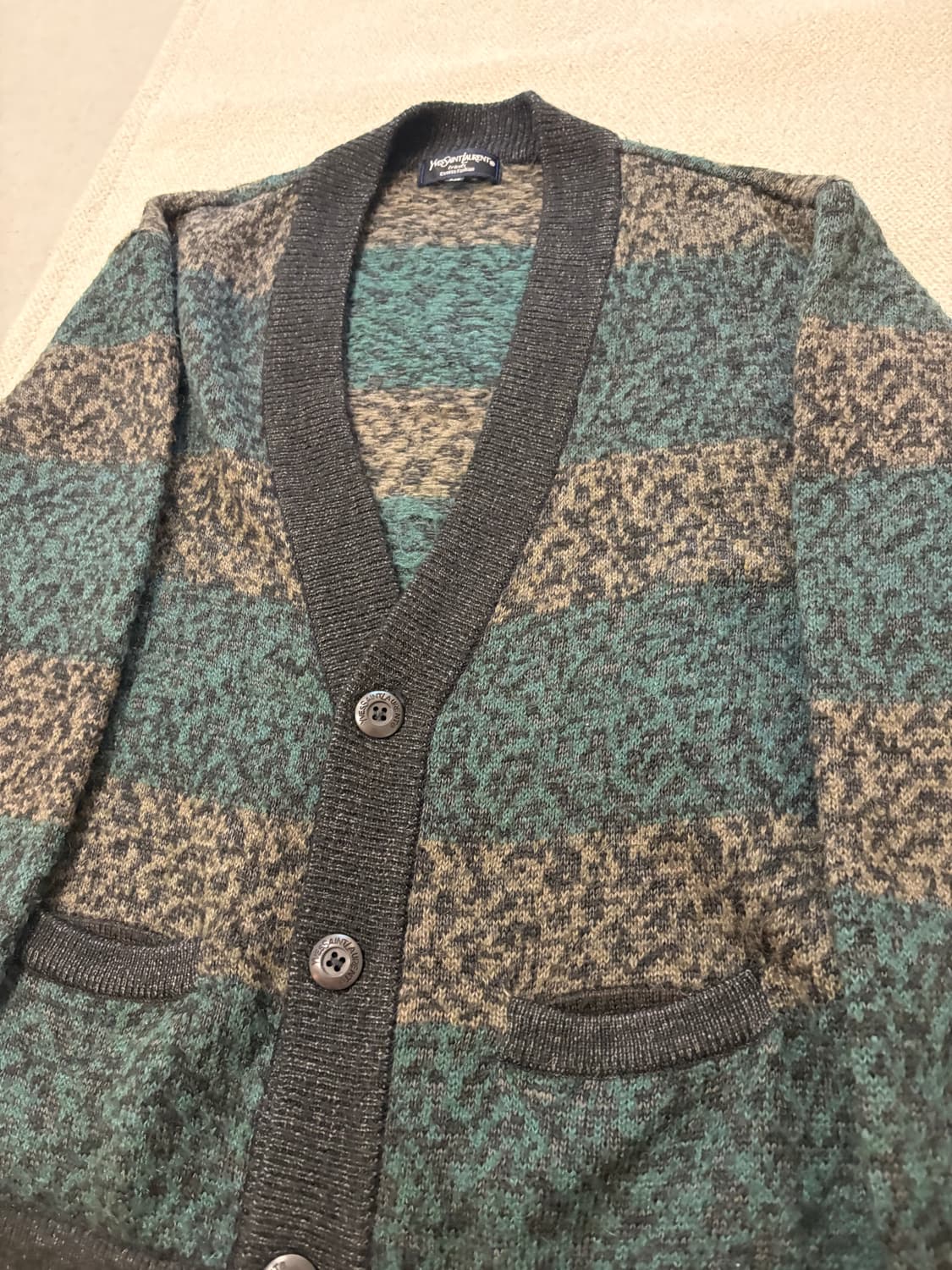 XL 입생로랑 90s 울 니트 가디건 상품이미지2