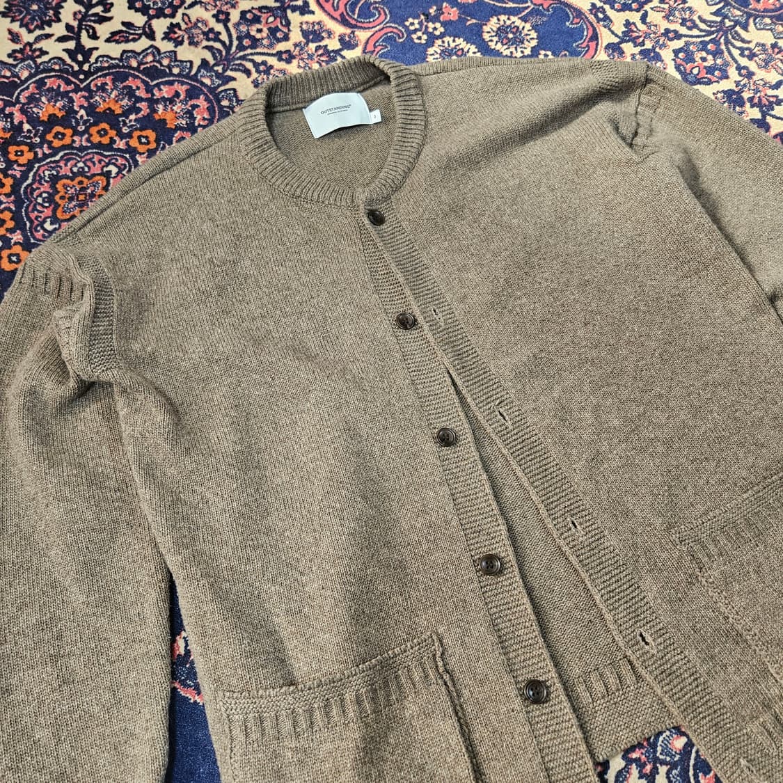 아웃스탠딩 피셔맨 울 혼방 라운드 가디건 자켓  상품이미지5