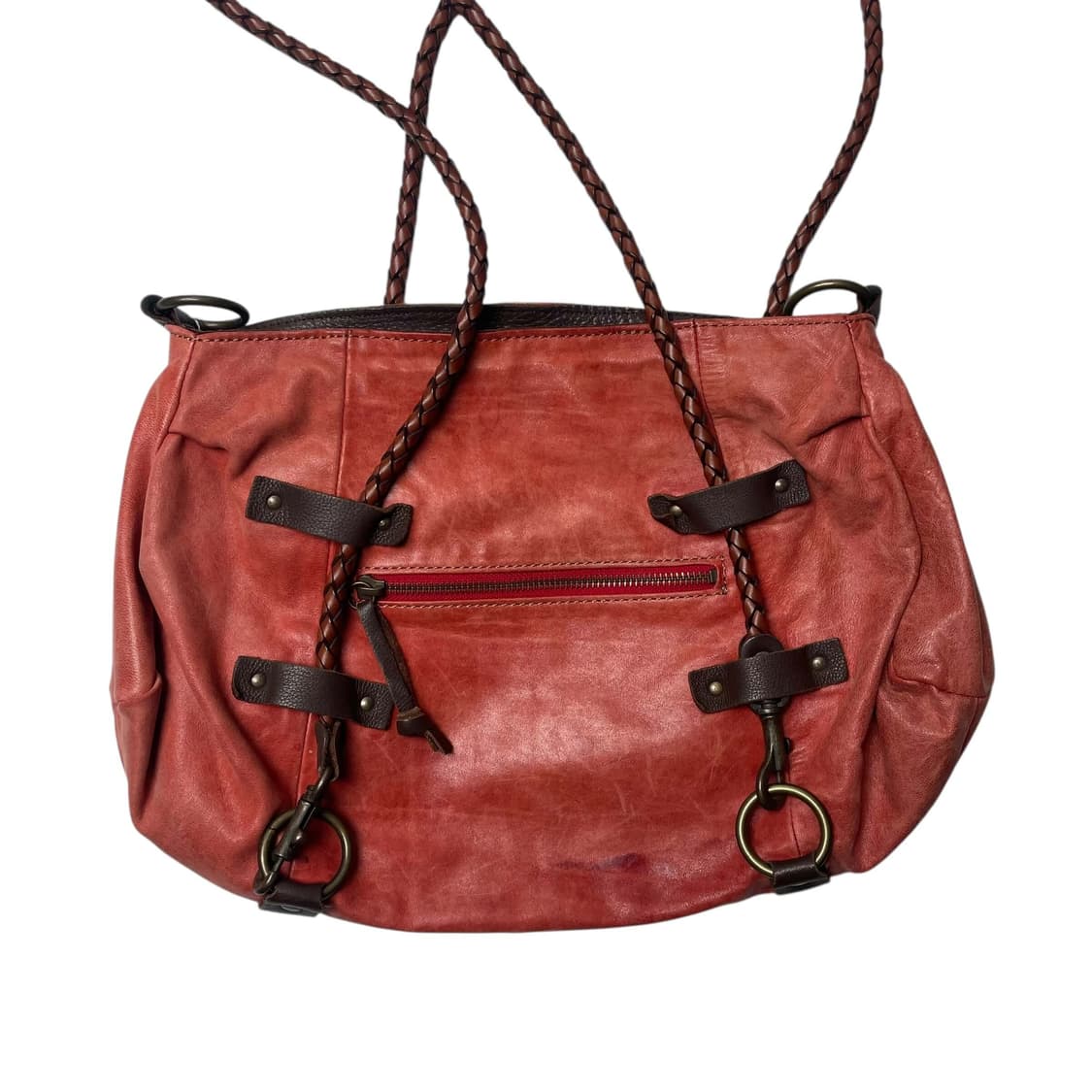 cuir jouer cube 레드 레더 백 상품이미지2