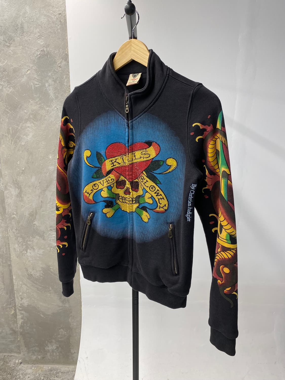 [M] Ed Hardy 에드하디 Y2K 풀 프린팅 집업 상품이미지1