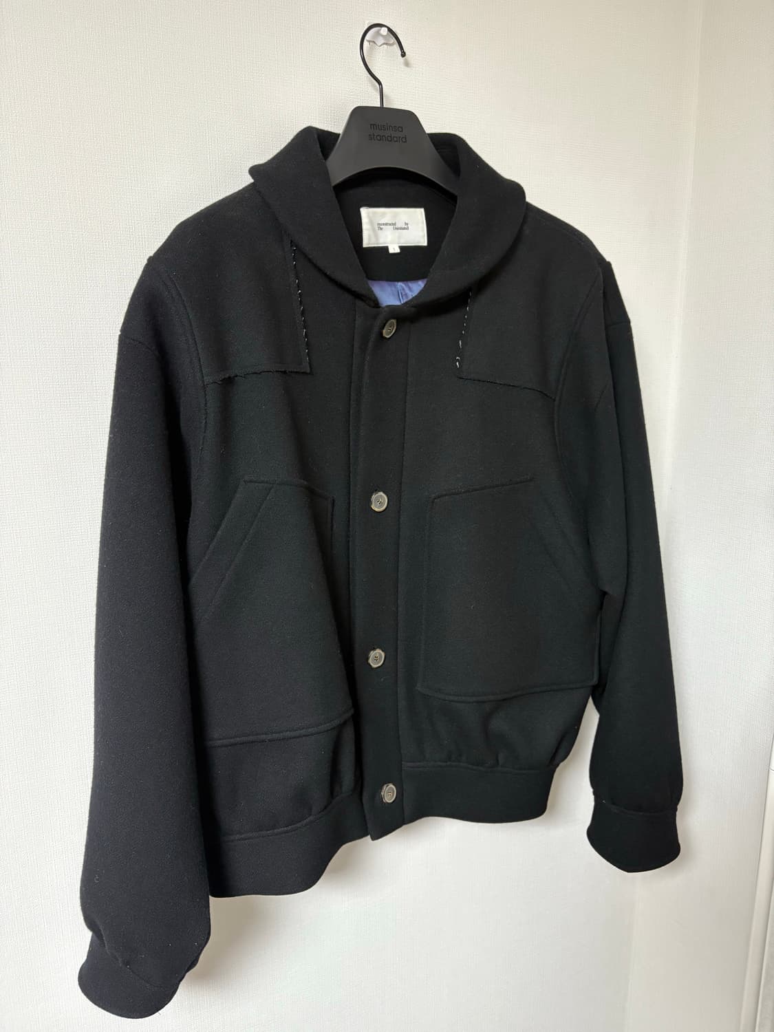 rbu 멜튼 울 블루종 블랙 1 상품이미지2