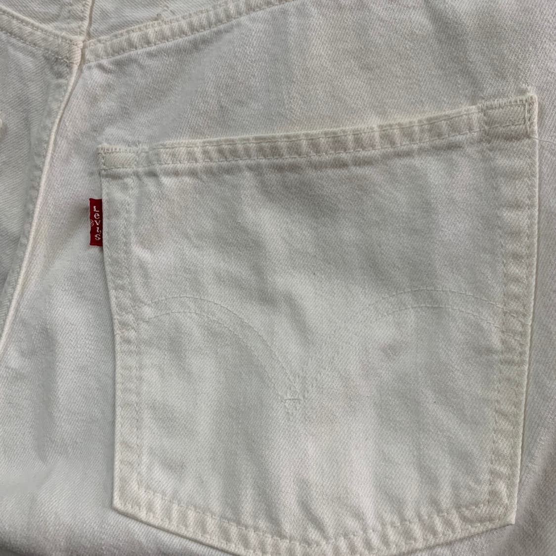 30인치 리바이스 502 스트레이트 일자 크림 데님 청바지 상품이미지3