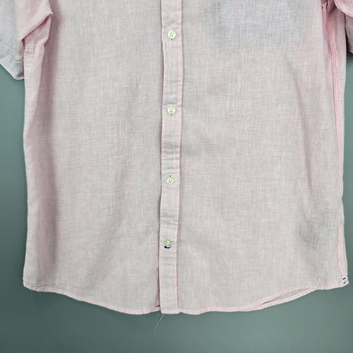타미힐피거 린넨코튼 버튼다운 포켓 반팔셔츠 M 상품이미지3