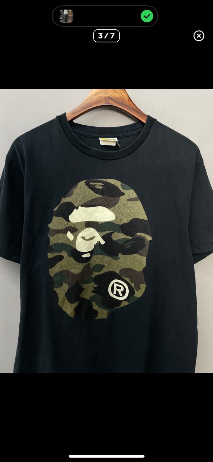 베이프 카모플라쥬 빅 에이프 헤드로고 반팔 A3134 상품이미지3